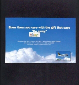 Frontier Airlines Airbus A320 Show them you care with gift to go away 2008 ad - Bild 1 von 1