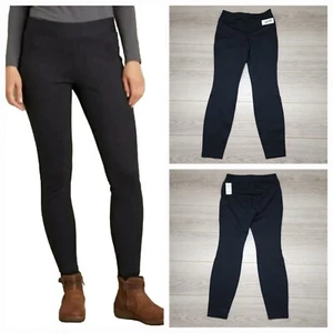 New Duluth Trading Co Women’s Size 8 Black Ponte Leggings Pro Stretch Waist NWT - Picture 1 of 6