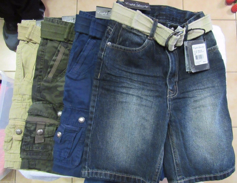 Pantalones Cortos Carga English Laundry Cinturón 4 Colores Niños Pequeños Talla 4-7 NUEVO CON ETIQUETAS PRECIO DE VENTA SUGERIDO POR EL FABRICANTE $48 Foto 1 de 1