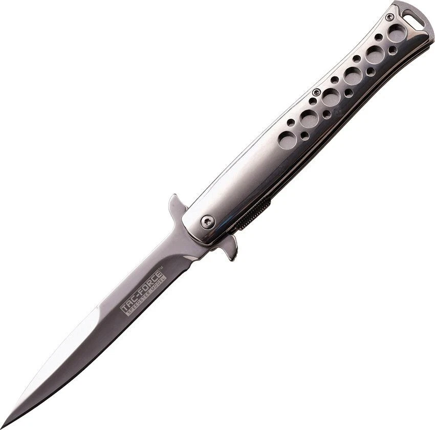 Tac Force Linerlock A/o Stainless Handle Mirror Finish Blade Folding Knife 884ch
