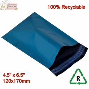 100 bolsas metálicas AZUL 4,7 x 6,7" para paquetes de franqueo por correo 120x170 mm RECICLABLES - Imagen 1 de 3