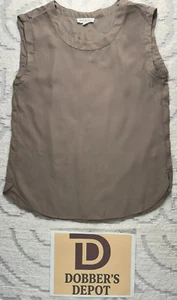 Stella Luce Brown Lightweight Sleeveless Blouse Size L Breathable Vest - Picture 1 of 7