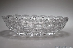 c 1864 OVAL MITRE by McKee & Bros COLORLESS FLINT 9 1/4" L Oval Serving Bowl  - Picture 1 of 5