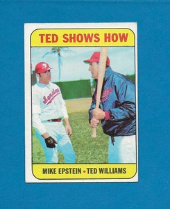 1969 Topps #539 Ted Williams HOF Ted Shows How Washington Senators EX