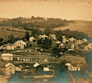 RPPC Vogelperspektive Ramsaytown Pennsylvania PA 1908 Postkarte - Bild 1 von 3