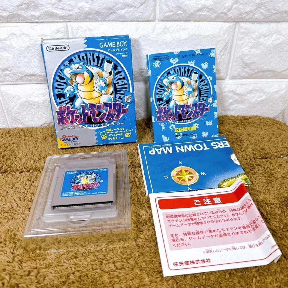 Pokemon Blue Japanese Blastoise 009 Nintendo Gameboy  NTSC-j version From Japan - Image 1 of 4