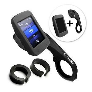 TUFF LUV 3 in 1 Silicone Gel Skin for Garmin Edge 520 /520 Plus with Mount-Black