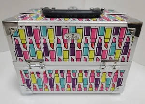 Vanity Makeup Beauty Case Lipstick Print Modella Travel - Picture 1 of 11
