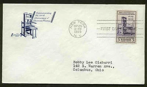 857 PRINTING FDC NEW YORK, NY PLANTY P10b HOUSE OF FARNAM CACHET - Picture 1 of 1