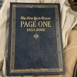 New York Times Page One 1851-2002 Large Leather Collectors Edition Easton Press - Bild 1 von 5