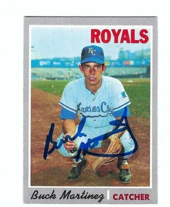 Autographed Buck Martinez Kansas City Royals 1970 TOPPS card #609 w/COA - Picture 1 of 1