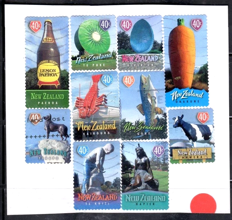 Новая Зеландия #1547-1556 1998 Новая Зеландия знаменитый город значки набор б/у - Изображение 1 из 1