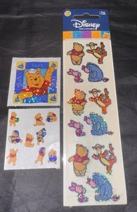 Vintage Disney Winnie the Pooh Tigger Sandylion Glitter Stickers Sealed Package - Picture 1 of 2