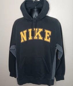 VTG Y2K Nike Men’s Large Hoodie Pullover Sweatshirt Spell Out Silver Tag Hvwt - Picture 1 of 11