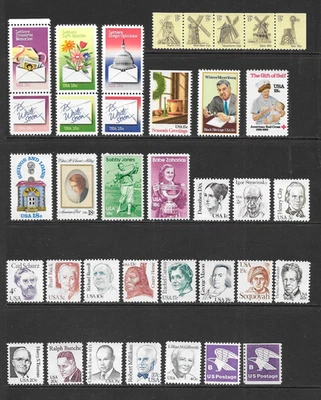 UNITED STATES   1980 to 1985  GREAT LOT!  VARIOUS MINT NEVER HINGED ISSUES - Image 1 of 2