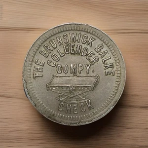 The Brunswick Balke Collender Compy. Billiards, J.P.A. Token - Picture 1 of 2