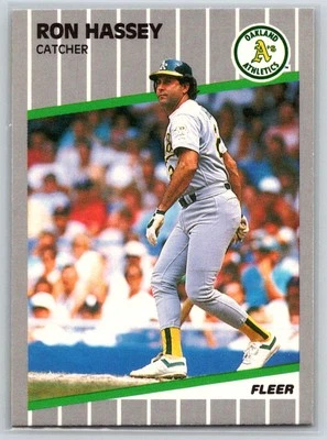 1989 Fleer #9 Ron Hassey - Image 1 of 2