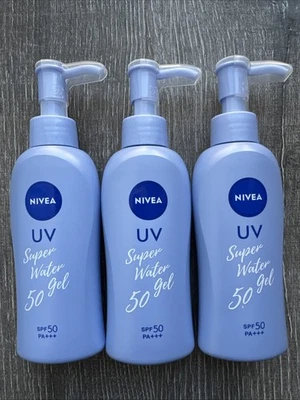 【Vendedor de EE. UU.】Kao NIVEA UV Super Water Gel 140 g Protector Solar SPF50 Juego de 3 Foto 1 de 2