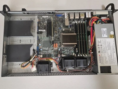 SuperMicro SuperServer 5018D-FN8T   X10SDV-TP8F  64GB Ram  SFPs  250GB SSD - Image 1 of 4