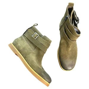 UGG Josefene Ankle Boots Strappy Distressed Suede Khaki Green 1130527 Size 7 - Picture 1 of 7