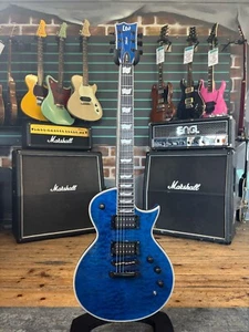 ESP LTD EC-1000 Piezo See Thru Blue 2021 Electric Guitar - Picture 1 of 15
