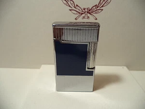 MYON PARIS ACCENDINO LIGHTER IMPERATOR PETIT SILVER/BLU PIETRINA NUOVO - Picture 1 of 10