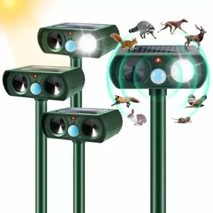 Upgrade Animal Repeller Ultrasonic Solar Power Outdoor Pest Cat Mice Deer Sensor - Picture 1 of 13