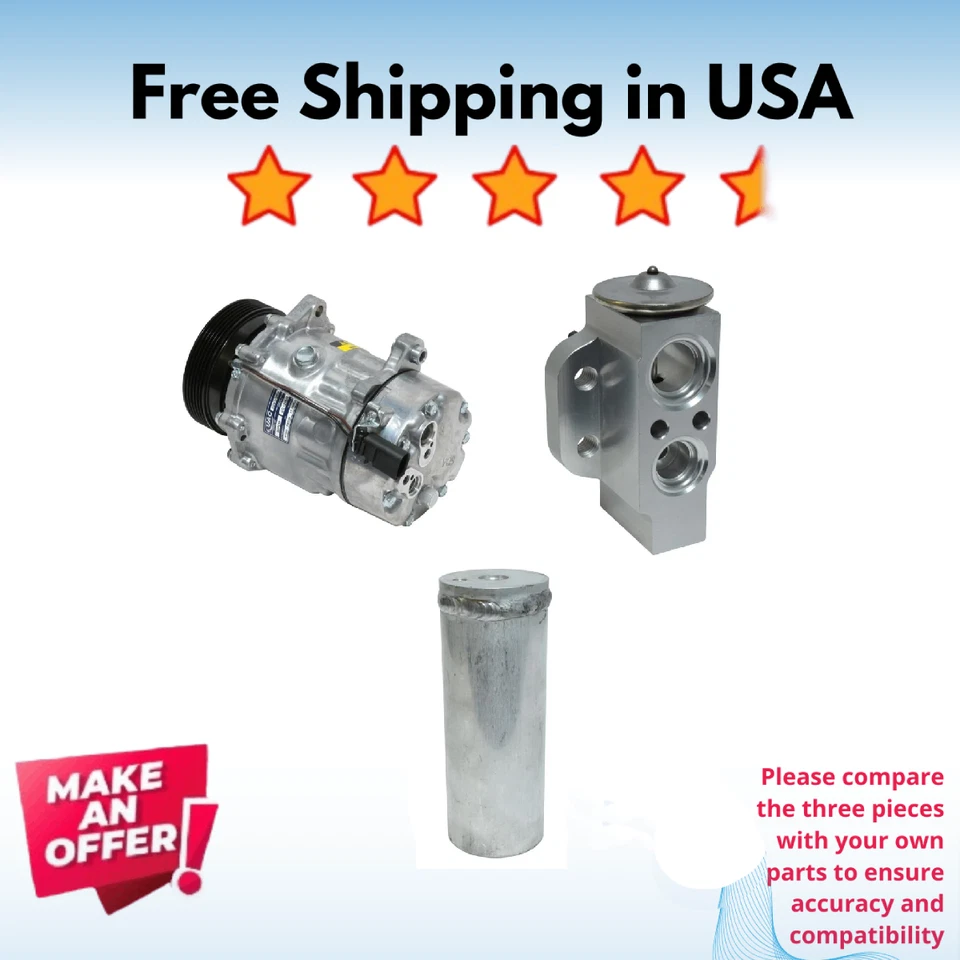 Kit Compressor A/C Fit Audi A3 2000-2003, Volkswagen Jetta 2005 - Image 1 of 4