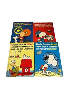 Charlie Brown's Super Book Of Questions and Answers 2,3,4,5 Lot of 4 Hardcovers - Imagen 1 de 4
