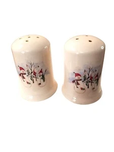 Royal Seasons Gres Sal Pimienta Coctelera Muñecos de Nieve Navidad Invierno - Imagen 1 de 8