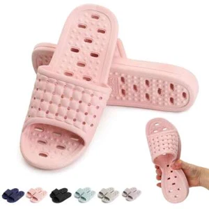 Shower Shoes Quick Dry Non-Slip Bathroom Slippers for Men Women Dorm Home Slides - Picture 1 of 17