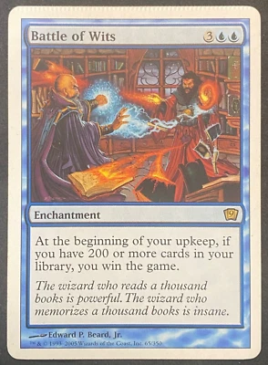 Battle of Wits - MTG - 9th Edition - Misprint Miscut Crimped - Image 1 of 2
