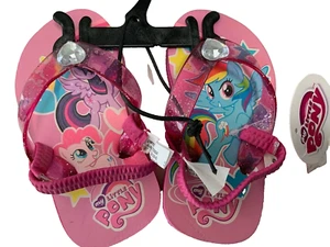 NWT MY LITTLE PONY Pink Flip Flop Sandals Sz 5-6 Toddler/Little Girl  - Picture 1 of 4