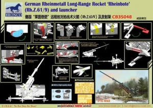 Bronco CB35048 1/35 alemán Rheinmetall cohete de largo alcance "Rheinbote" con lanzador - Imagen 1 de 1