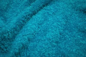 CURLY Teddy Faux Fur Fabric Material - NEPTUNE BLUE - Picture 1 of 1