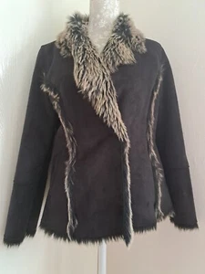 LADIE'S ~ FAUX FUR & SUEDE ~ SHORT JACKET ~ SIZE 14 ~ GEORGE. - Picture 1 of 5
