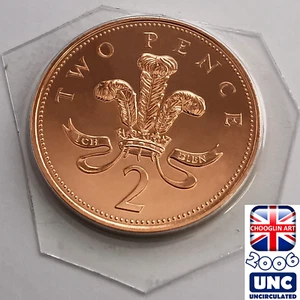 (BRILLIANT UNC) BRITISH 2006 ELIZABETH II TWO PENCE 2p coin, 19 Years Old! - Picture 1 of 1