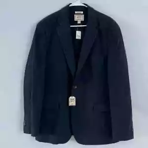 NWT Jos. A. Bank Tailored Fit Cotton Sportcoat Blazer Navy Blue Size XL Preppy - Picture 1 of 13