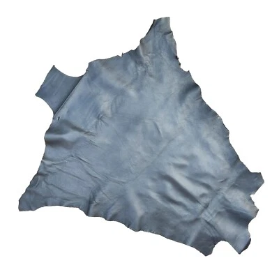 Cuero canguro curtido vegetal grano completo metálico plateado, suministros artesanales hágalo usted mismo Foto 1 de 3