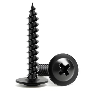 Tornillos para madera 1 pulgada, 110 piezas FIXLINK Premium Phillips Truss Head Tornillo para madera negro - Imagen 1 de 6