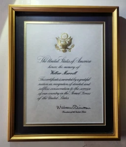 President William J Clinton / BILL CLINTON Signed Certificate - Armed Forces ! - Picture 1 of 9