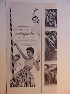 1953 REGGISENO MAIDENFORM I Sognavo di andare al CIRCUS pubblicità stampa d'epoca - Foto 1 di 1