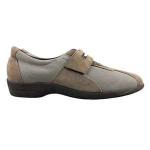 Munro Women's Size 8M American Joliet Khaki Suede Hook & Loop Low Top Sneakers - Picture 1 of 15