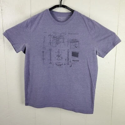 Camisa Banana Republic Para Hombre Grande Púrpura Cuello Redondo Manga Corta Gráfico Elastizada Foto 1 de 4