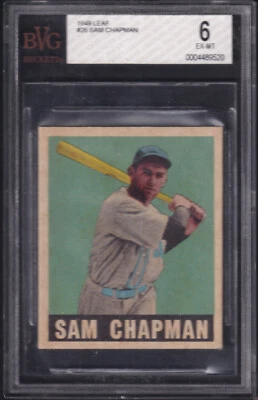 1948-49 LEAF SAM CHAPMAN CARD NO:26 BVG 6 EXMINT CONDITION - Image 1 of 2