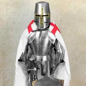 Medieval Wearable Knight Suit Of Armor Crusader Combat Templar Full Body Armour - Picture 1 of 6