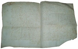 circa 1484, ORIGINAL MANUSCRIPT MEDIEVAL LETTER ON VELLUM - Picture 1 of 5