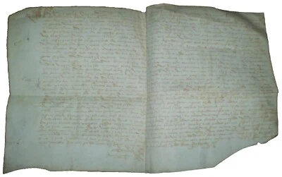 circa 1484, ORIGINAL MANUSCRIPT MEDIEVAL LETTER ON VELLUM Foto 1 de 4