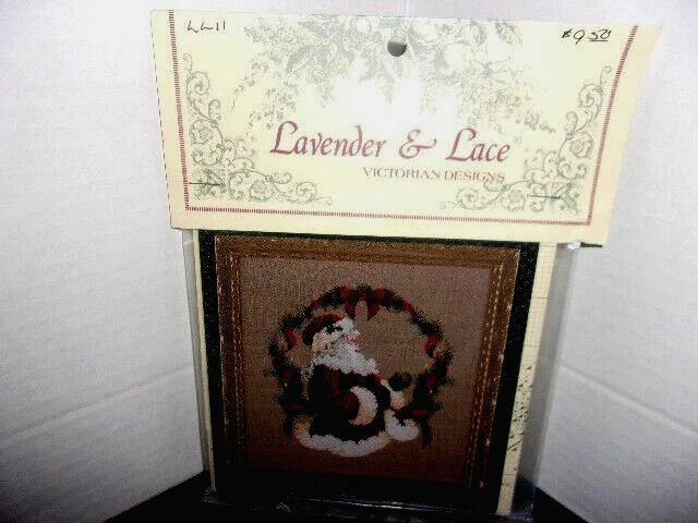Lavender and Lace Spirit of Christmas Santa Cross Stitch Pattern LL11