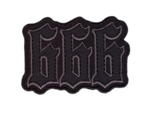 666 Patch Hail Satan Number Beast Antichrist Iron on - Picture 1 of 1